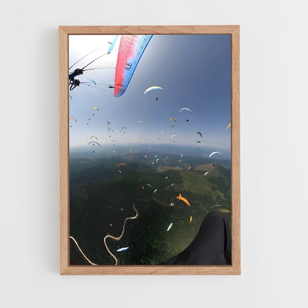 Poster Paragliding de world – affiche Parapente (vue 4)